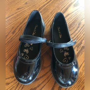 Olive and Edie black patent big girls 2 Mary Jane’s Recital Easter Party Play